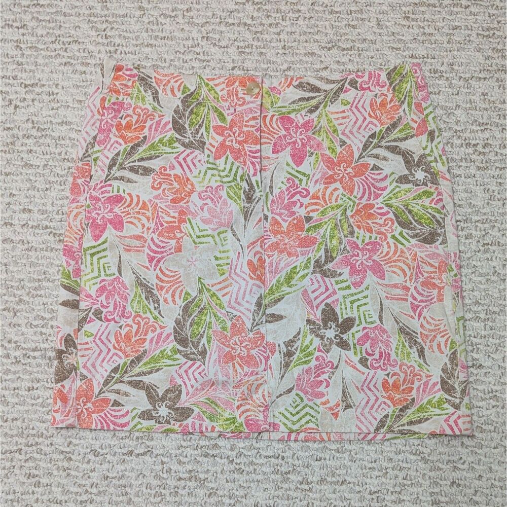 J. Jill Womens Sz 8 Floral Mini Skirt Spring Summer Preppy